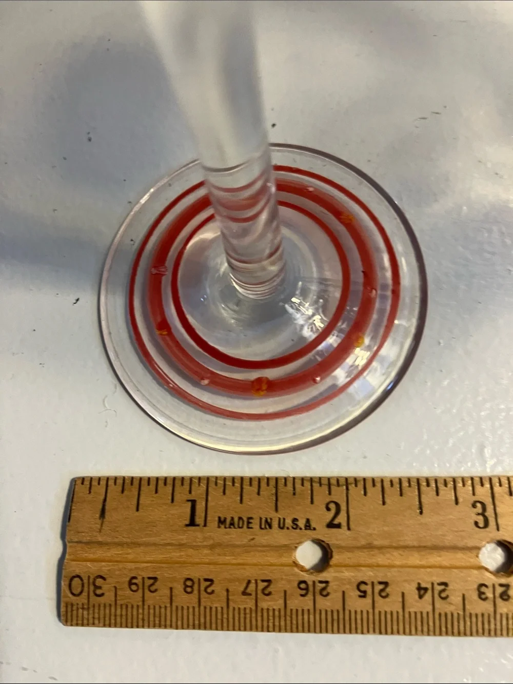 Hand-Painted Red Apple Wine Glasses - Set of 3